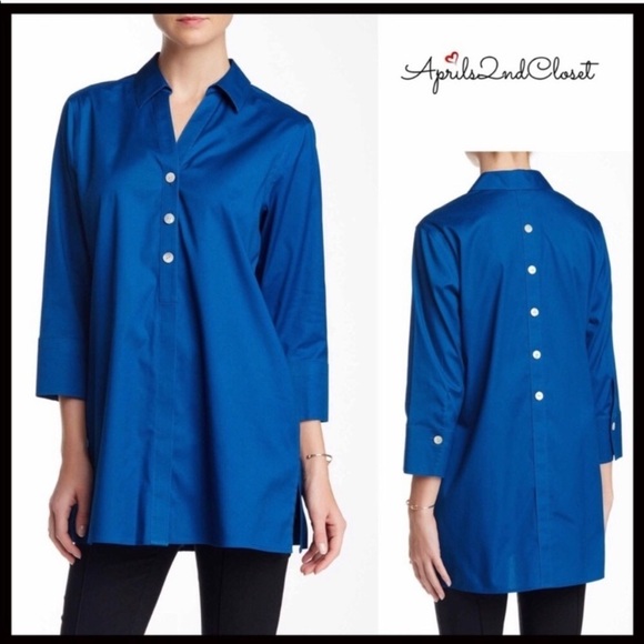 Pamela Button-Up Non Iron Tunic Shirt xx. - Picture 16 of 16